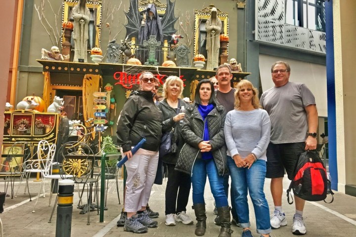 a group of people posing for the camera