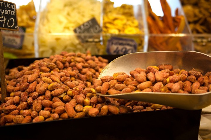 a bunch of food on a table