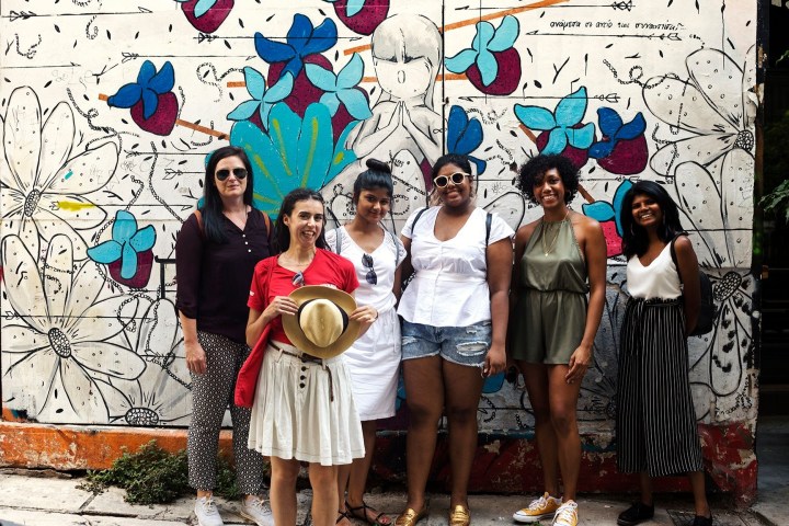 a group of people posing for a photo