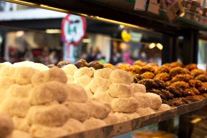 food on display in a store